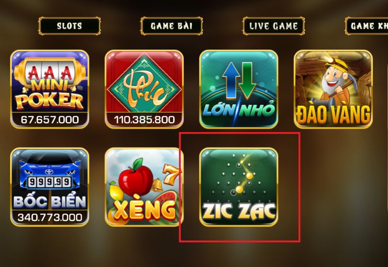 Game nhanh ZicZac
